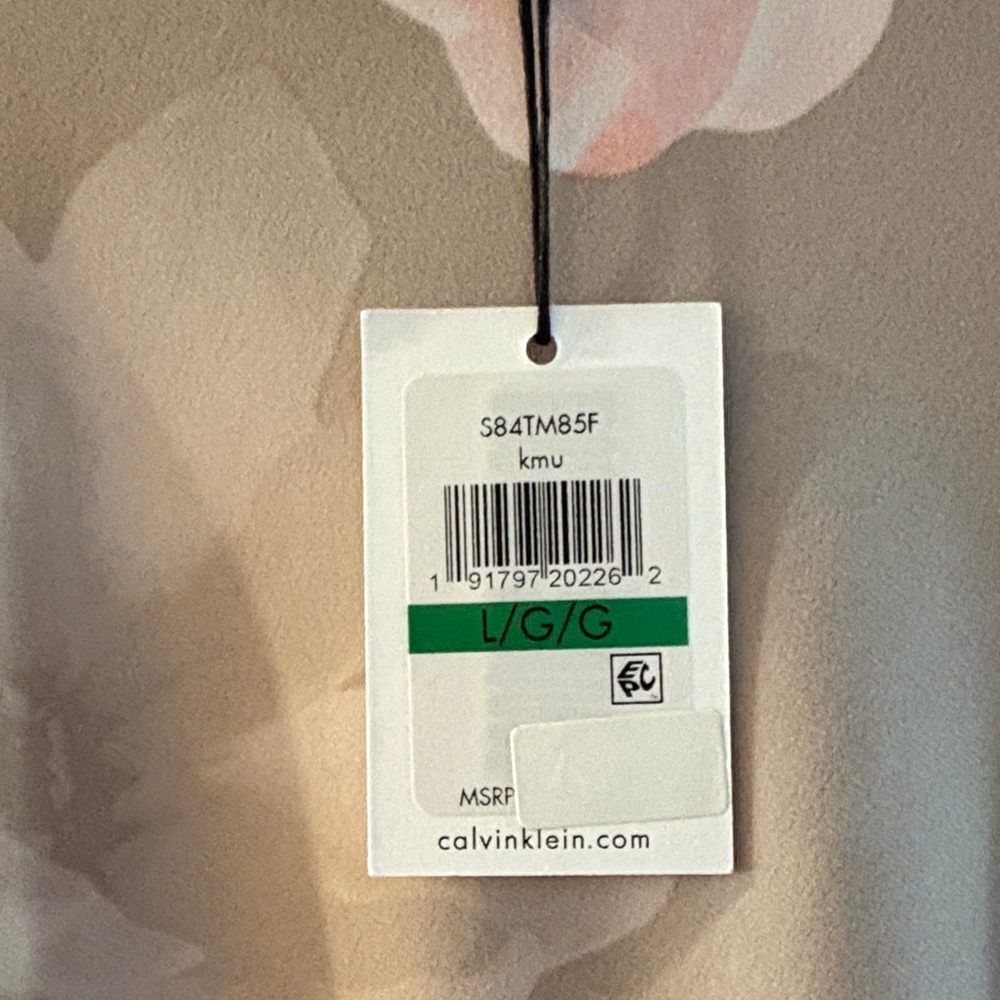 NWT Calvin Klein Floral Blouse - Pink and Cream - Picture 5 of 5
